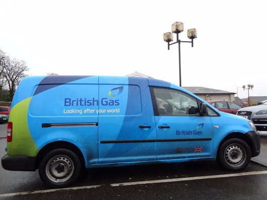 BRITISH GAS VAN ILLUSTRATION
