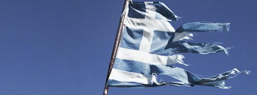 Torn Greek flag